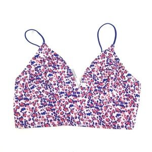 UO Out From Under Cotton Cheetah Print Crop Top Bra M